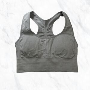 Gold Nation Women’s Sports Bra SZ S Gray Padded Removable Razer Back